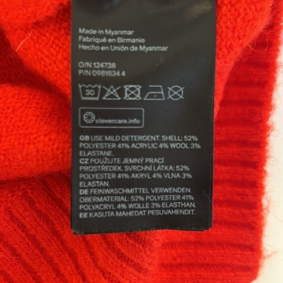 H&M Wool Blend Orange Knit Long Sleeve Maternity Crewneck Sweater Size XS - Picture 7 of 7